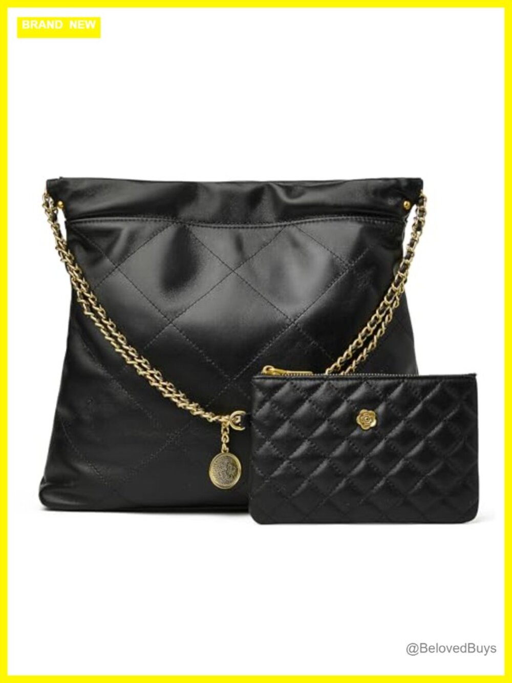 Quilted Lambskin Leather Tote Bag